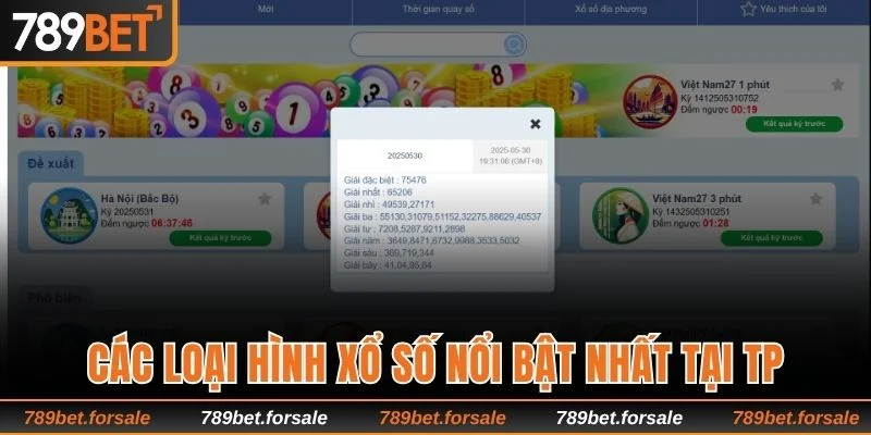 Các loại hình xổ số nổi bật nhất tại TP 